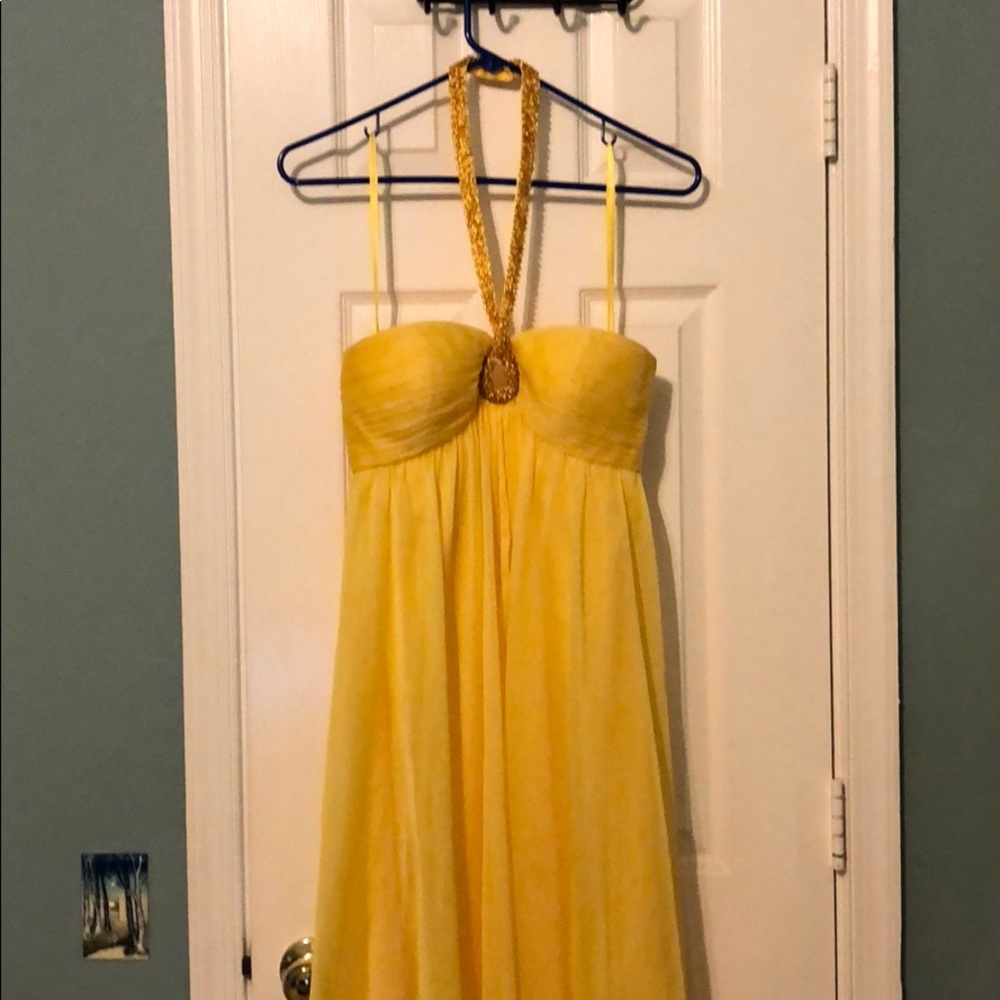 Aidan Mattox Yellow Dress Size 6